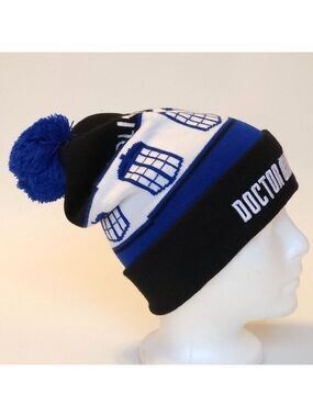 FUN DOCTOR WHO Pom Pom Toque Tardis BBC Knitwear 2015